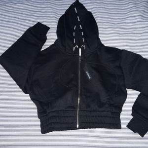 Loungewear cropped black jacket